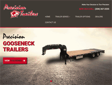 Tablet Screenshot of precisiontrailers.ca